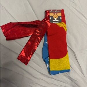 Wonder Woman DC Comics Starry Blue and Red Socks